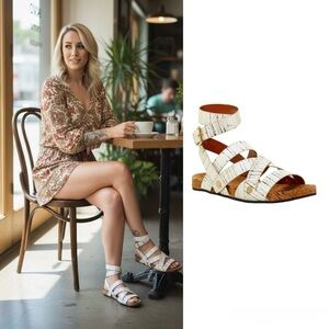 Rebecca Minkoff Women’s Tristen Strappy Wrap Sandals Women’s Size 9